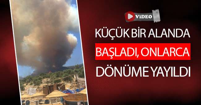 Muğla’daki yangını söndürme çalışmaları devam ediyor
