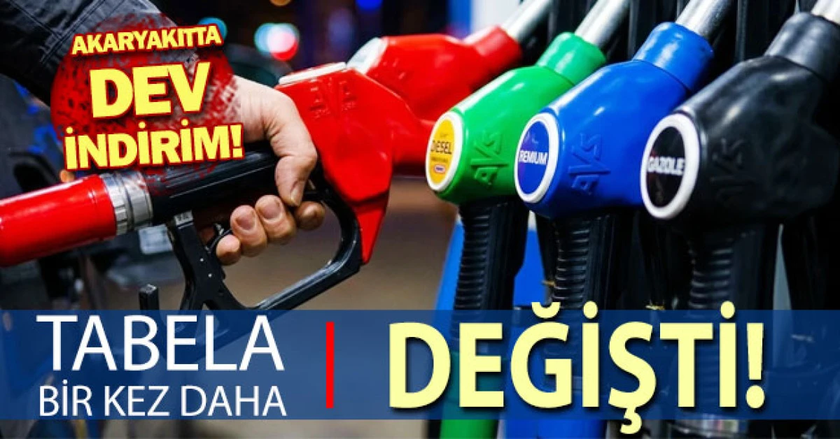Akaryakıtta dev indirim! 