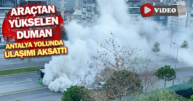 Alev aldığı sanılan araç için ekipler seferber oldu