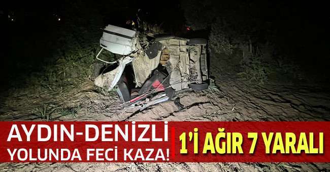 Aydın-Denizli yolunda feci kaza: 7 yaralı