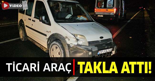 Aydın'da ticari araç takla attı: 1 yaralı