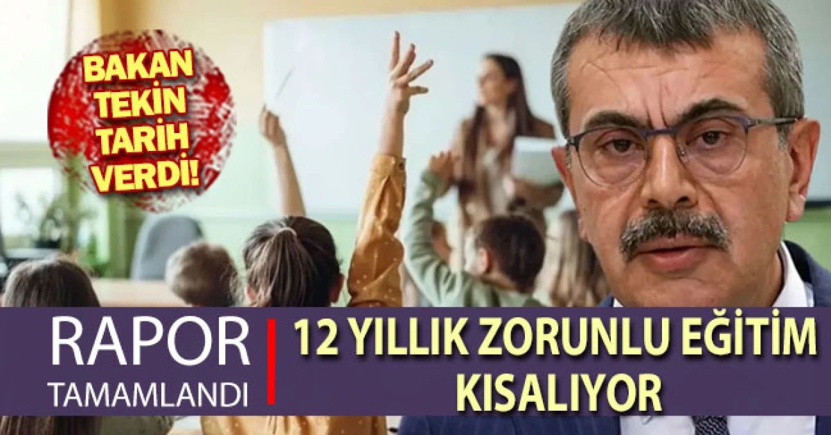 Bakan Tekin açıkladı: 12 yıllık zorunlu eğitim kısalıyor