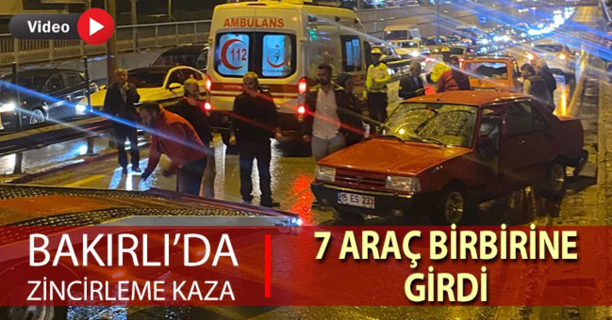 Bakırlı'da zincirleme kaza!