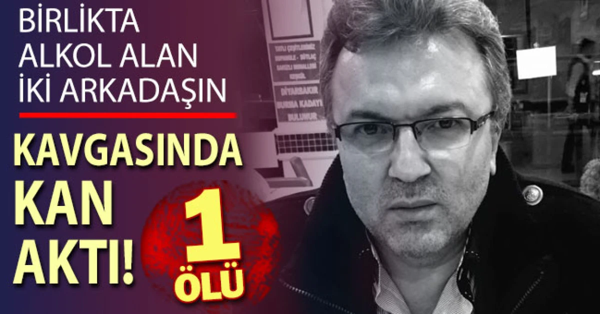Birlikte alkol alan iki arkadaşın kavgasında kan aktı: 1 &ouml;l&uuml;