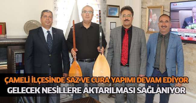 Çameli Belediye Başkanına saz ve cura hediyesi