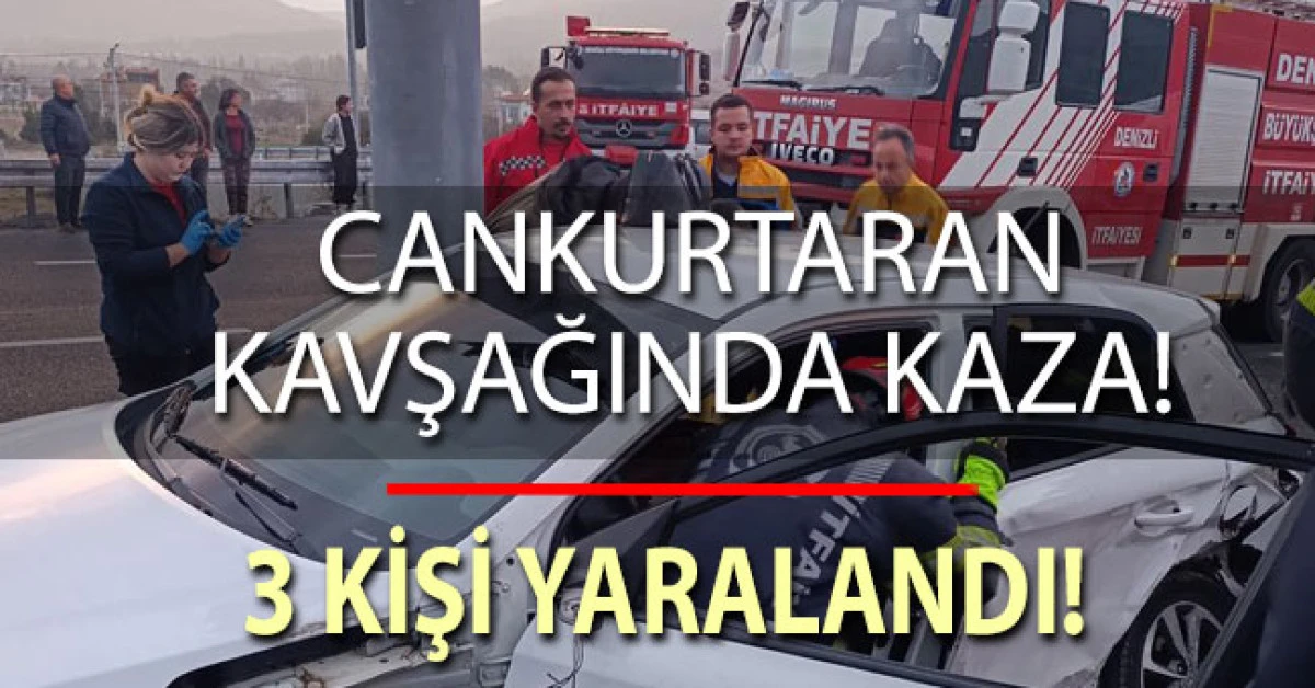 Cankurtaran Kavşağı'nda kaza! 3 yaralı