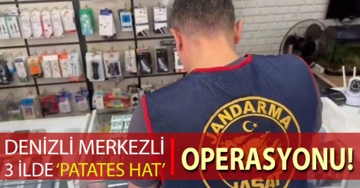 Denizli merkezli &lsquo;Patates Hat&rsquo; operasyonunda 186 hat ele ge&ccedil;irildi