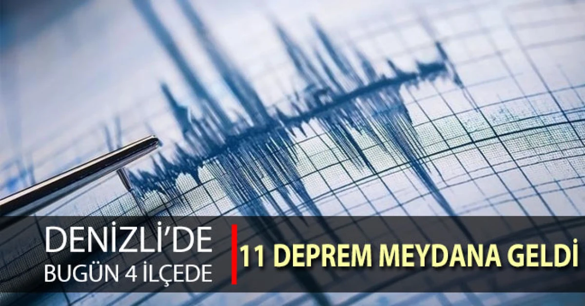 Denizli'de bug&uuml;n 4 il&ccedil;ede 11 deprem meydana geldi
