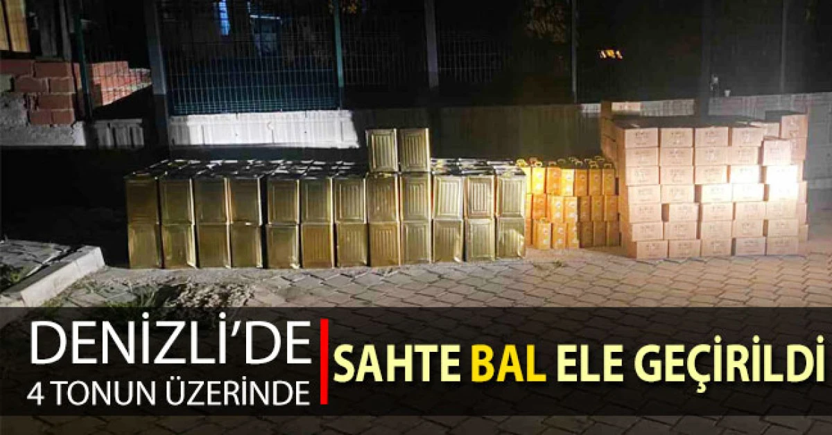 Denizli&rsquo;de d&uuml;zenlenen sahte bal operasyonunda 4 tonun &uuml;zerinde &uuml;r&uuml;n ele ge&ccedil;irildi