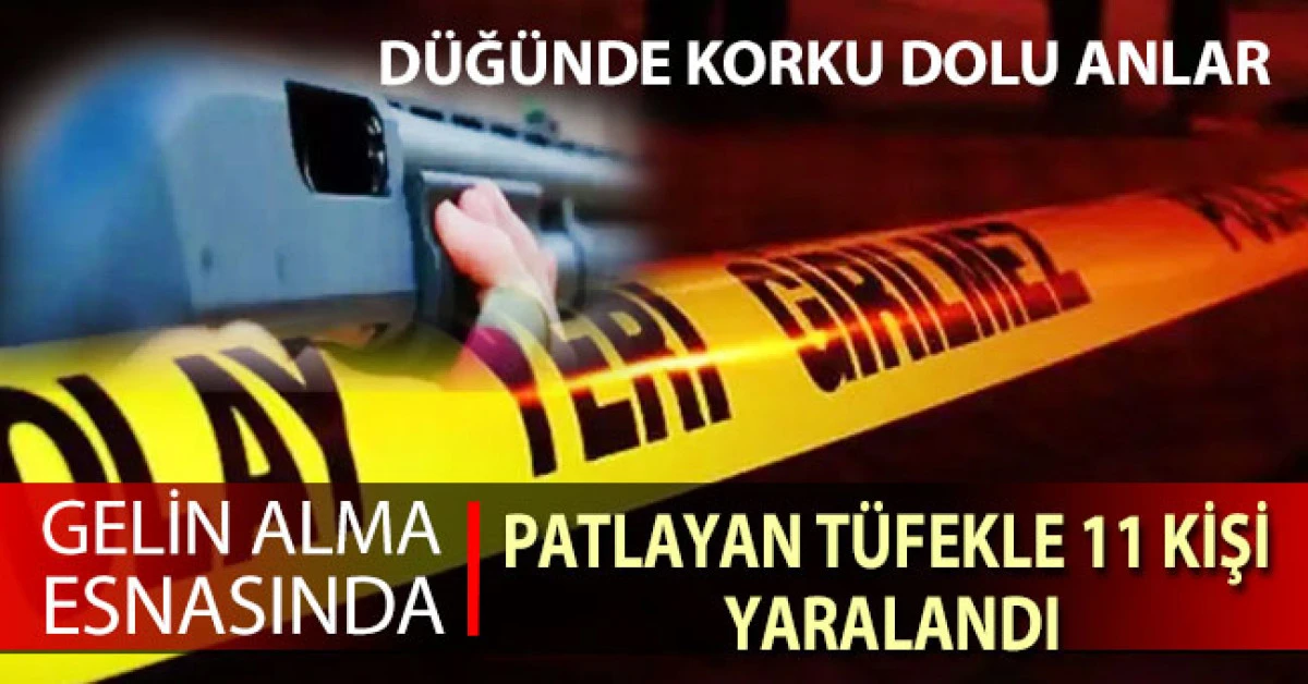 Denizli'de gelin alma esnasında silah kazası: 11 kişi yaralandı