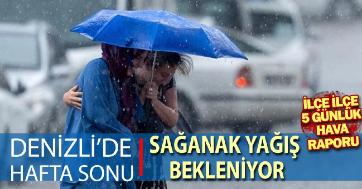 Denizli'de hafta sonu yağış bekleniyor