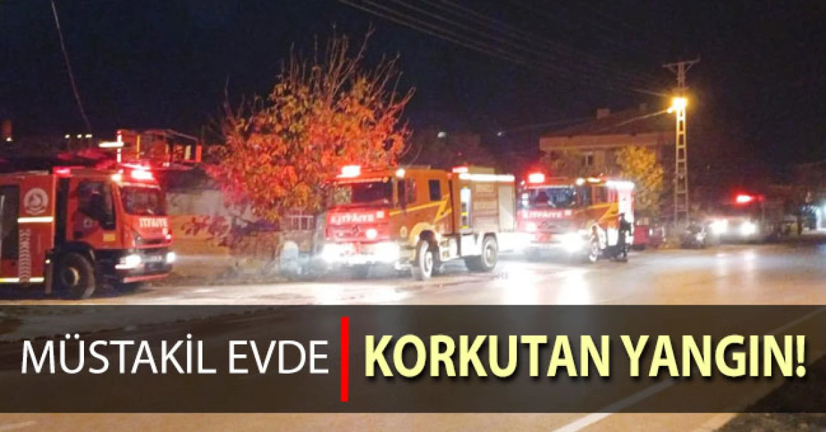 Denizli'de müstakil evde korkutan yangın!