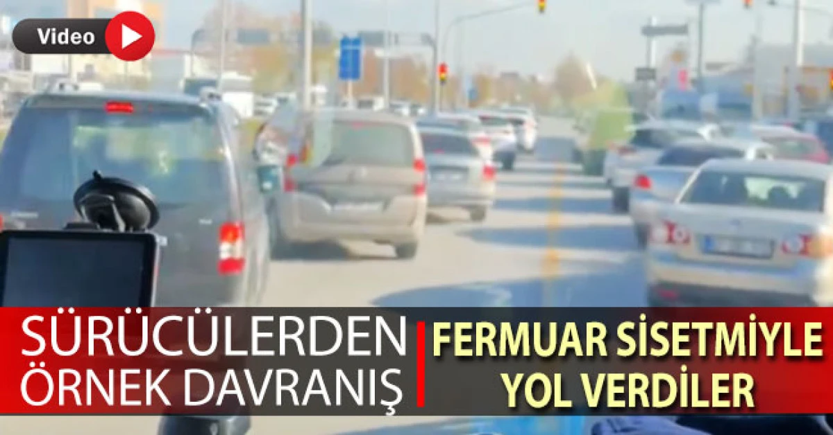 Denizli&rsquo;de &Ouml;rnek Davranış: Fermuar Sistemiyle Yol Verdiler