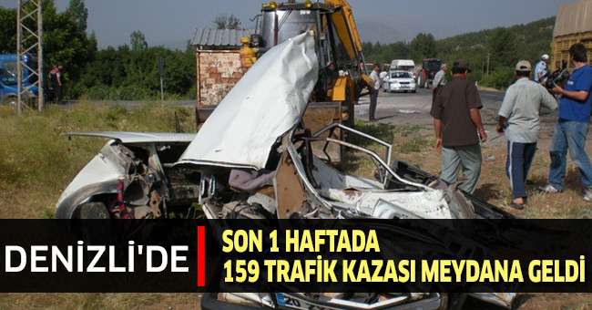 Denizli'de Son 1 Haftada 159 Trafik Kazası Meydana Geldi