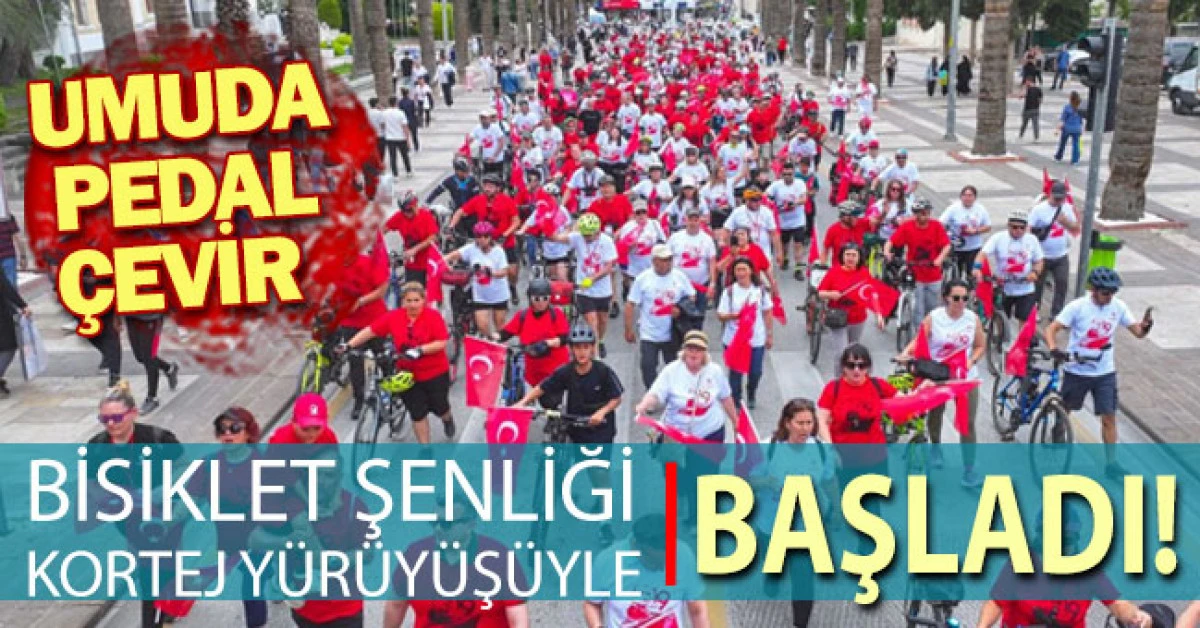 Denizli&rsquo;de "Umuda Pedal &Ccedil;evir" Bisiklet Şenliği kortej y&uuml;r&uuml;y&uuml;ş&uuml;yle başladı