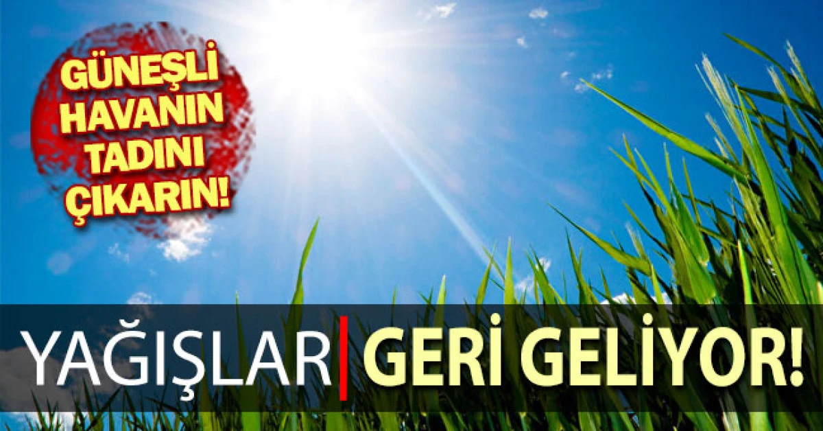 Denizli'de yağışlar ve soğuk hava geri geliyor!