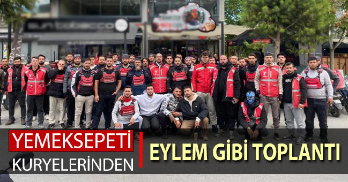 Denizli'de Yemeksepeti Kuryeleri Sorunlarını Masaya Yatırdı