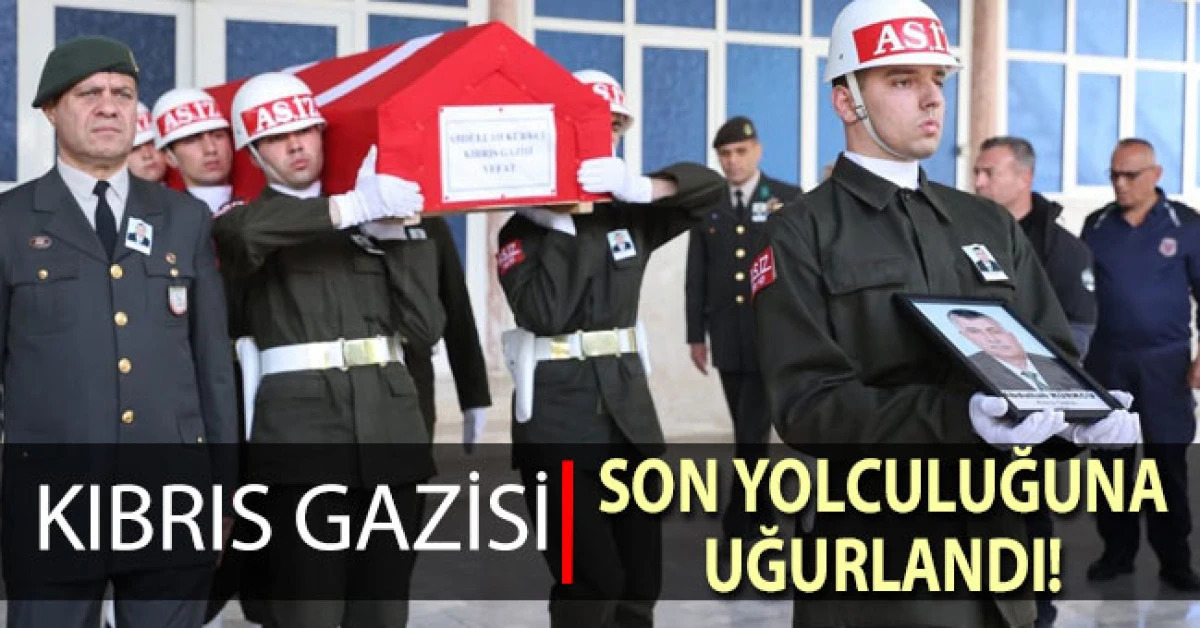 Denizlili Kıbrıs gazisi son yolculuğuna uğurlandı