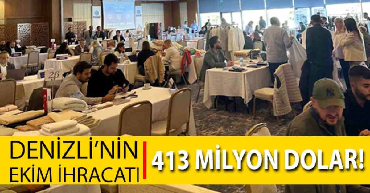 Denizli’nin Ekim ihracatı 413 milyon dolar oldu