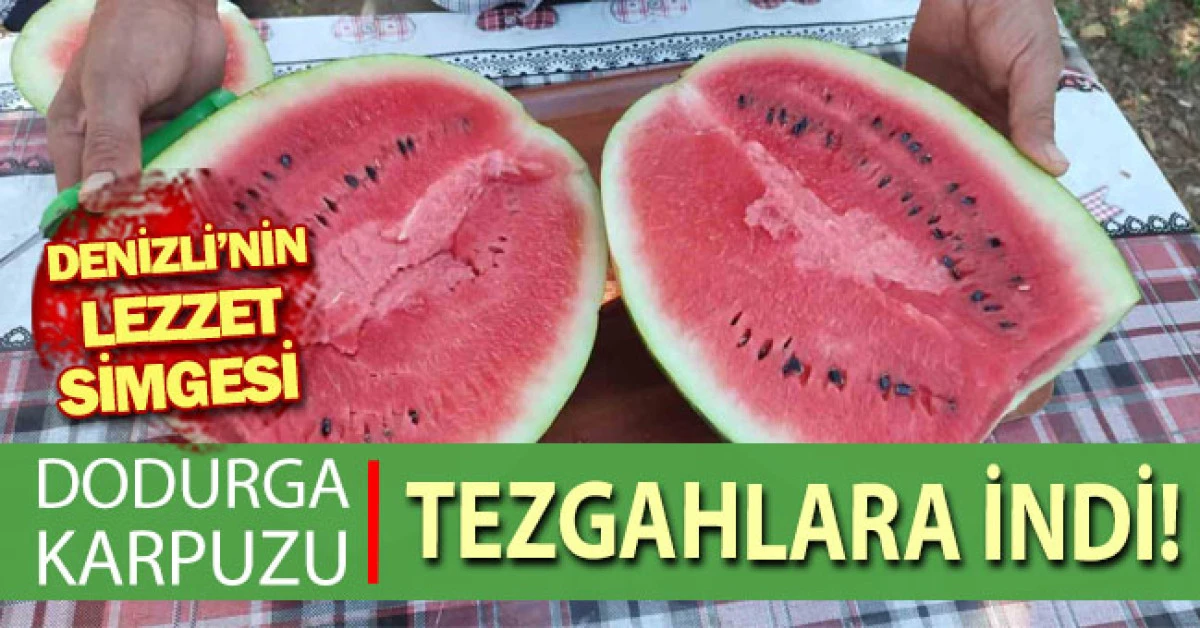 Denizli&rsquo;nin lezzet simgesi Dodurga Karpuzu tezg&acirc;hlara indi