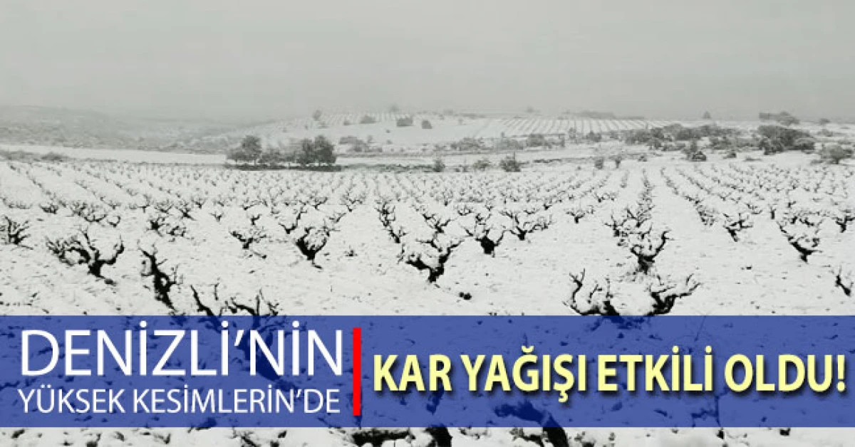 Denizli&rsquo;nin y&uuml;ksek kesimlerinde kar yağışı etkili oldu