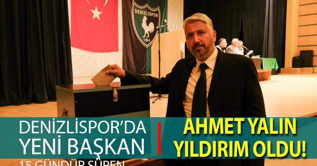 Denizlispor’da Başkan, Ahmet Yalın Yıldırım oldu
