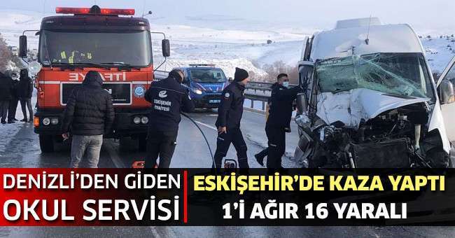 Eskişehir’de trafik kazası: 16 yaralı