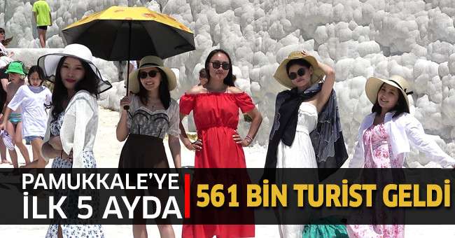 Geçen seneye oranla Pamukkale'ye gelenlerin sayısı ilk 5 ayda yüzde 40 