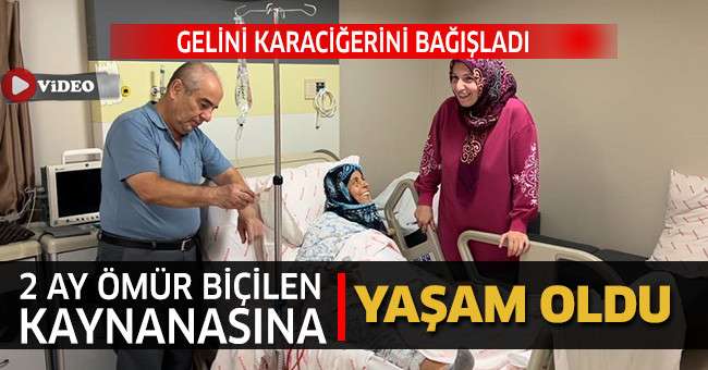 Hiç düşünmeden kaynanasına karaciğerini bağışlayan gelin, ailesine duygusal anlar yaşattı
