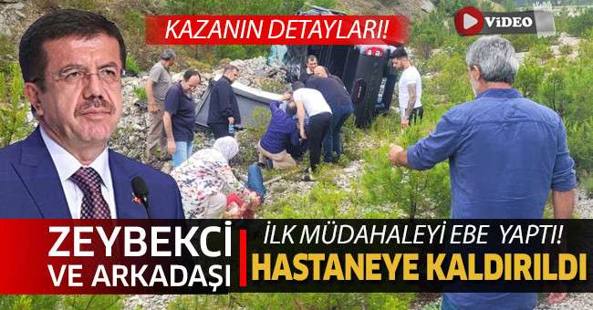 Hurdaya dönen araçtan Zeybekci ve arkadaşı yaralı kurtuldu
