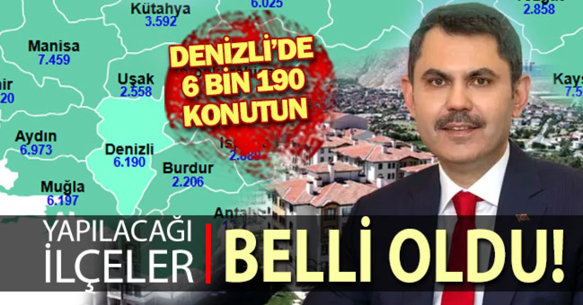 İşte 6 bin 190 sosyal konutun yapılacağı ilçeler