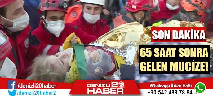 İzmir'de yaklaşık 65 saat sonra 3 yaşındaki Elif enkazdan yaralı çıkarıldı