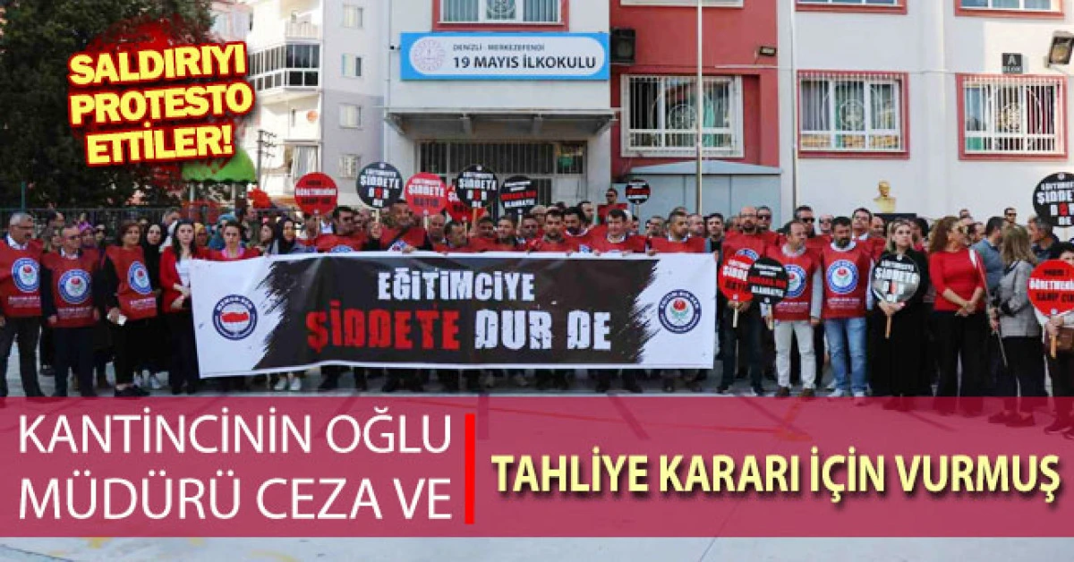 Kantincinin oğlu, müdürü ceza ve tahliye kararı için vurmuş