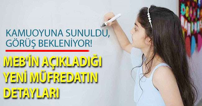 MEB'in açıkladığı yeni müfredatın detayları