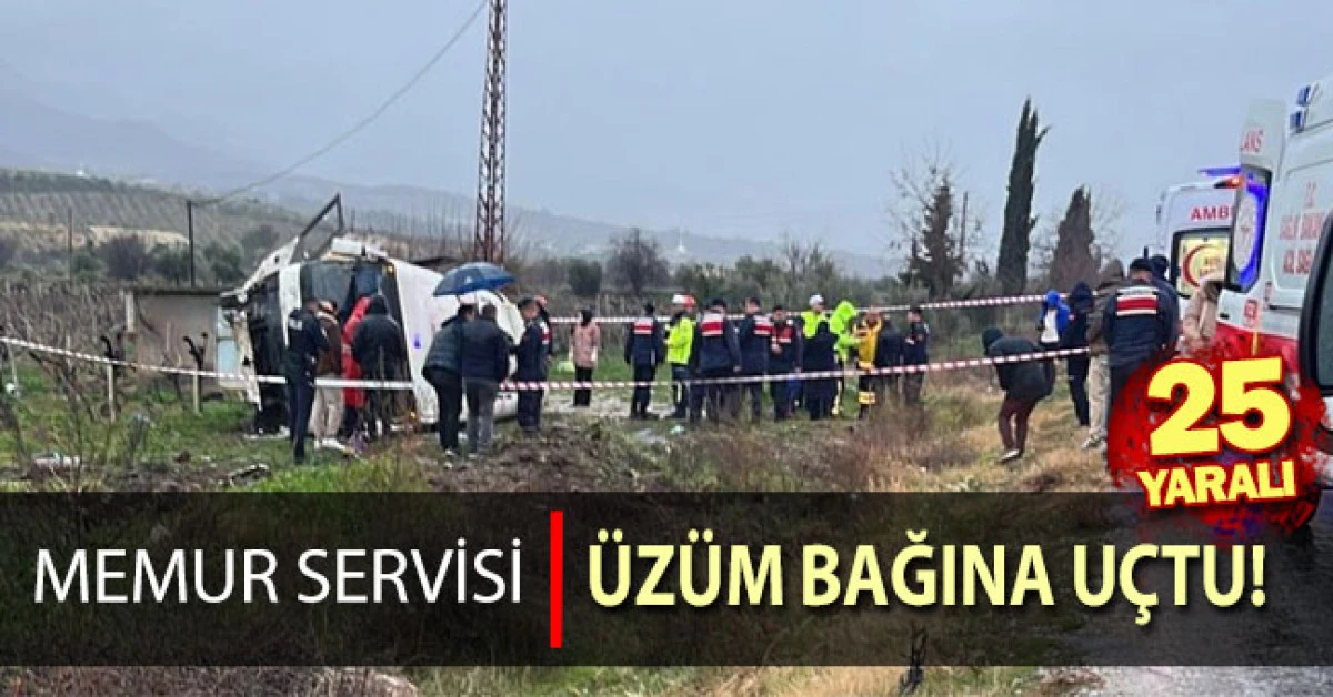 Mesaiye giden memurlar &uuml;z&uuml;m bağına u&ccedil;tu; 25 yaralı