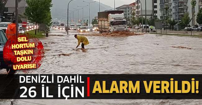 Meteoroloji'den  Denizli dahil 26 kent için 