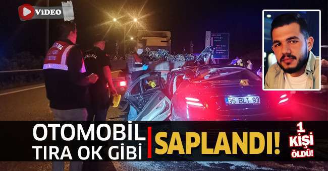 Otomobil, arıza yapıp orta şeritte duran tıra çarptı: 1 ölü