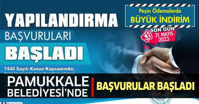 Pamukkale Belediyesinde Yapılandırma Başvuruları Başladı