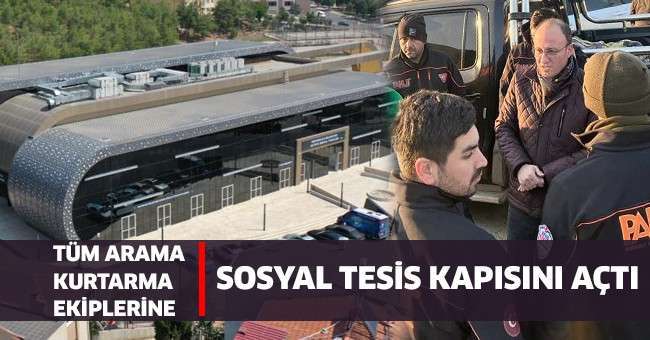 Pamukkale’de sosyal tesis tüm arama kurtarma ekiplerine kapılarını açtı