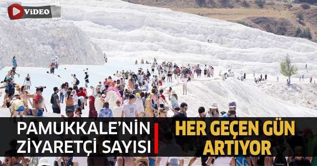 Pamukkale’nin ziyaretçi sayısı her geçen gün artıyor