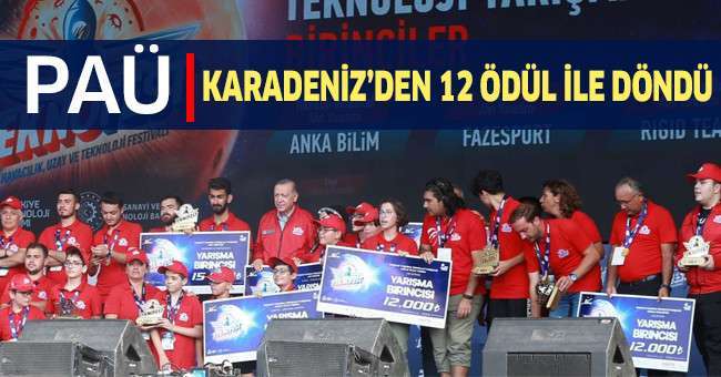 PAÜ, Karadeniz’den 12 ödül ile döndü