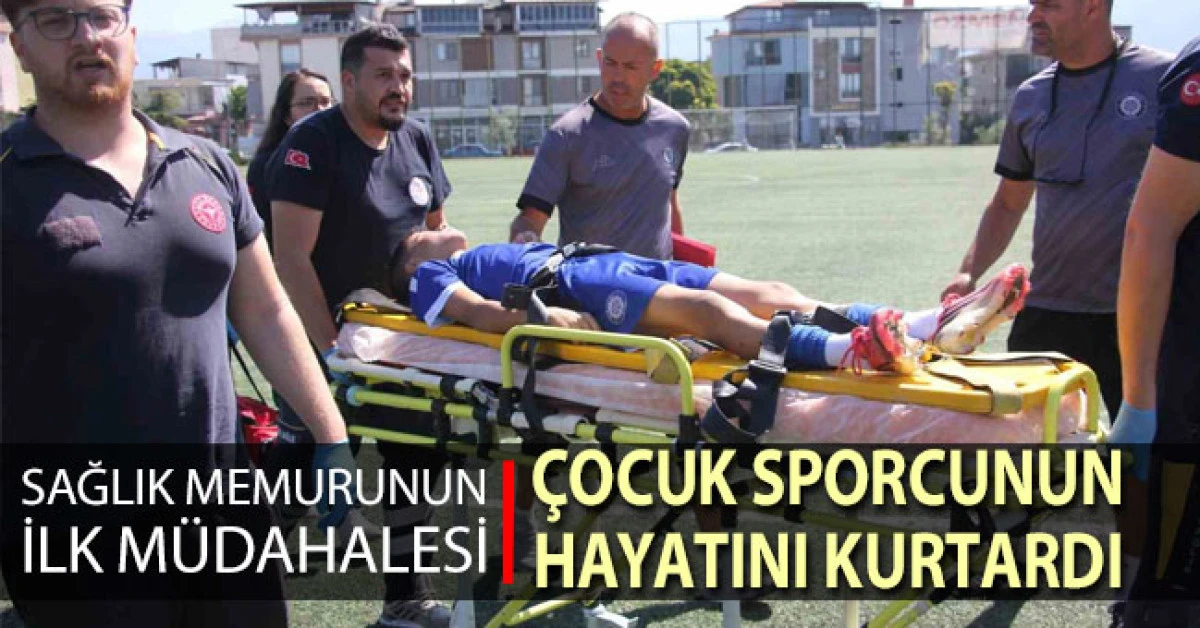 Sağlık memurunun ilk m&uuml;dahalesi, &ccedil;ocuk sporcunun hayatını kurtardı