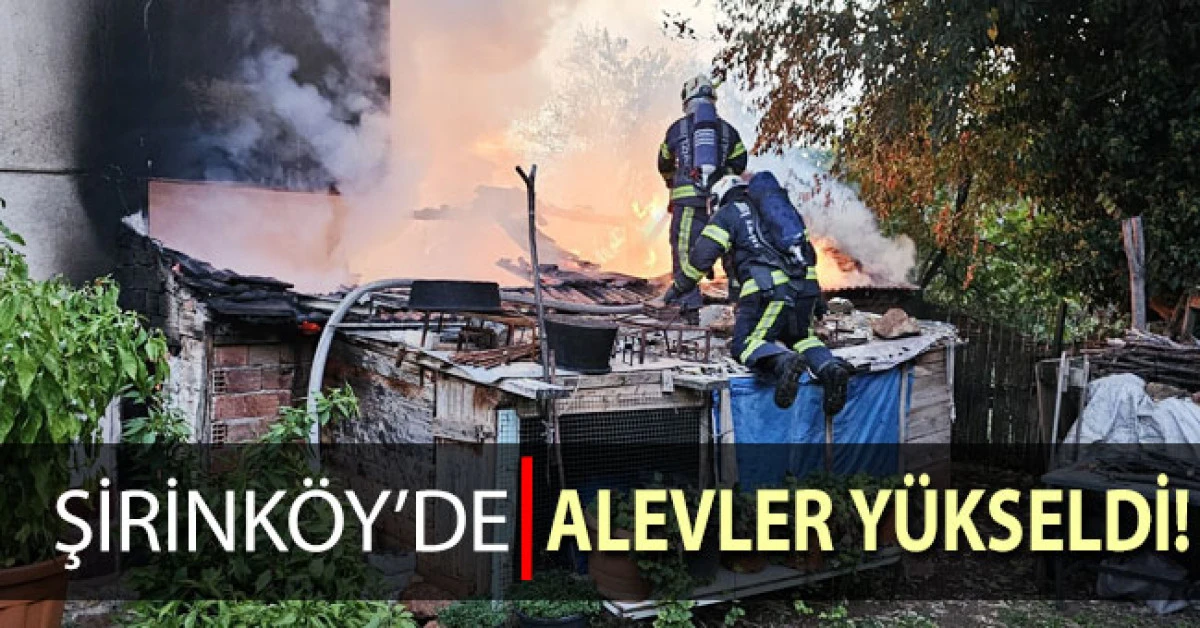 Şirinköy'de evin eklentisindeki ekmek evi alevlere teslim oldu
