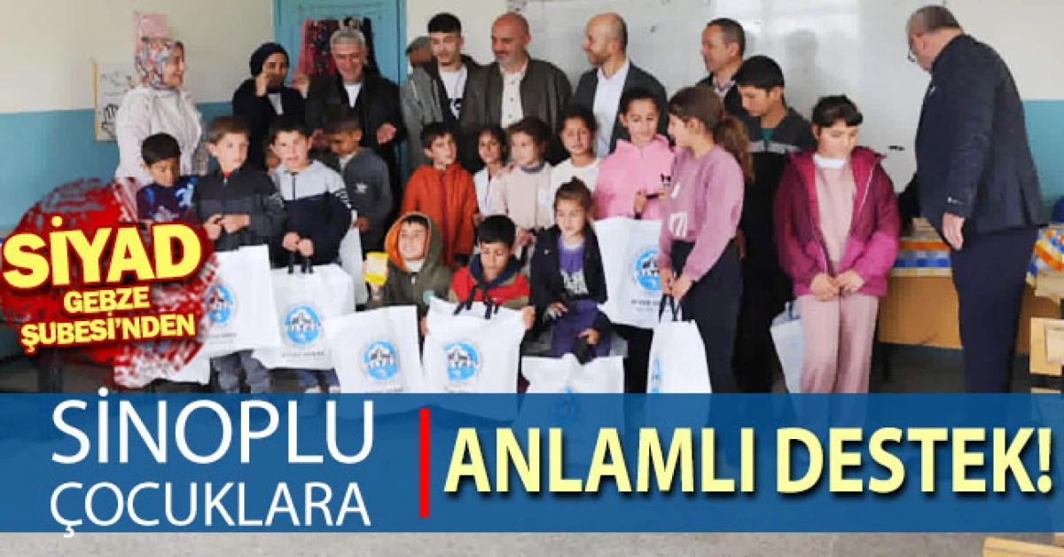 SİYAD Gebze Şubesi&rsquo;nden Sinoplu &Ccedil;ocuklara Anlamlı Destek: "Bir Adım da Sen At"