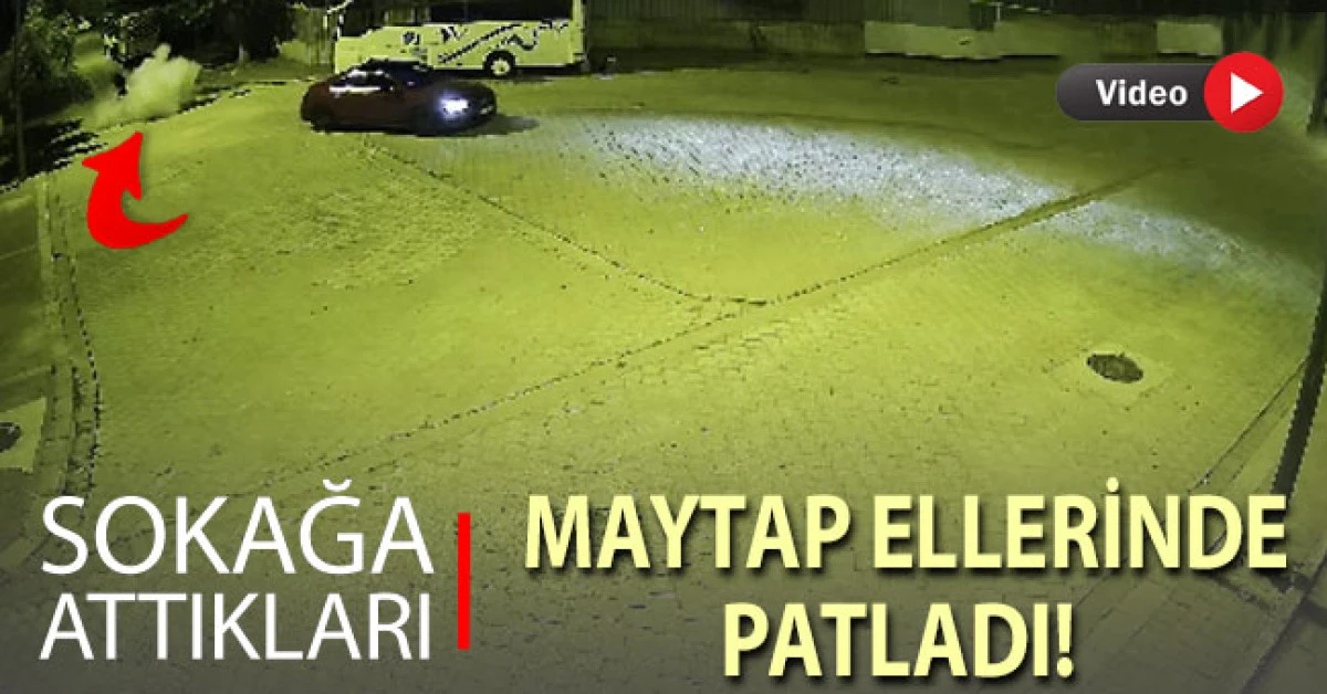 Sokağa attıkları maytap ellerinde patladı