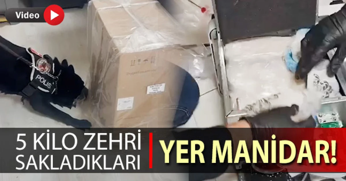 Solunum cihazının i&ccedil;erisinden 5 kilogram uyuşturucu madde &ccedil;ıktı