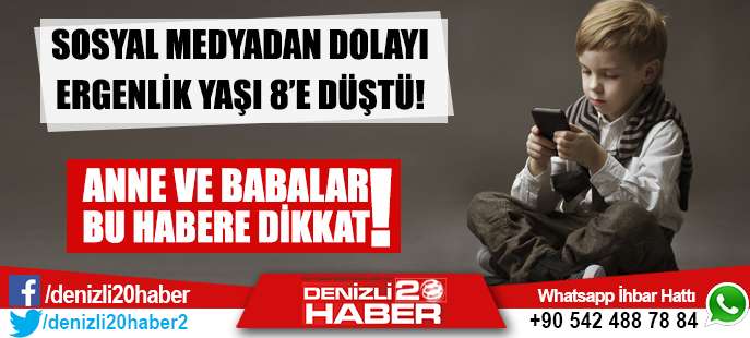 Sosyal medya ile ergenlik 8 yaşına kadar düşmüş durumda