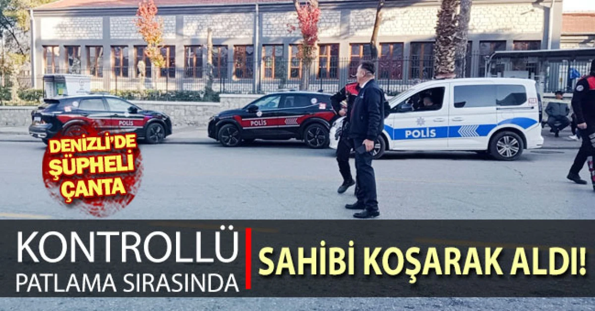 Ş&uuml;pheli &ccedil;antayı sahibi kontroll&uuml; patlama sırasında koşarak aldı