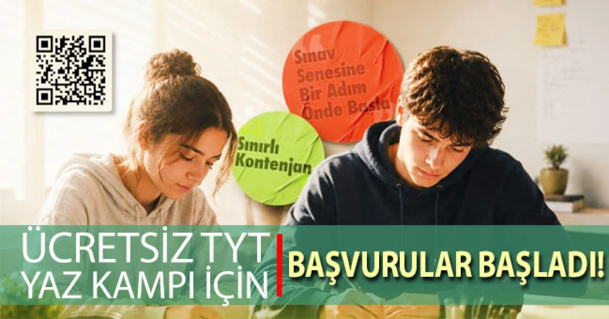 &Uuml;cretsiz TYT Yaz Kampı i&ccedil;in başvurular başladı