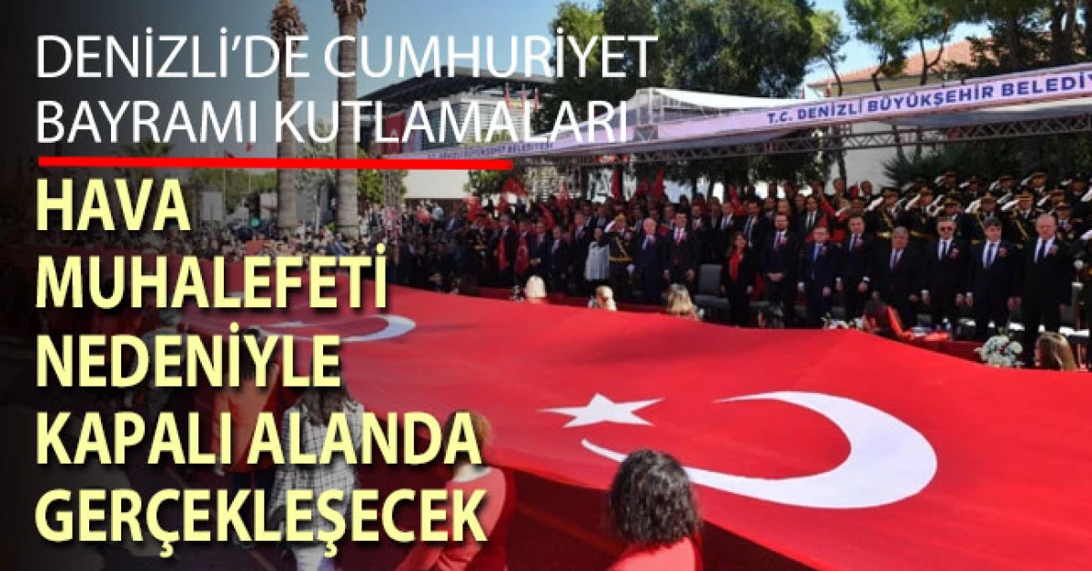 Yağışlı hava nedeniyle Cumhuriyet Bayramı kutlamaları salona alındı